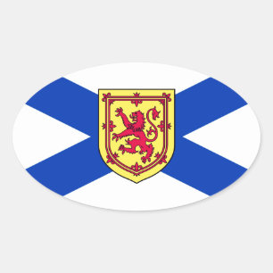 Flag of Nova Scotia, Canada Oval Sticker