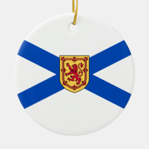 Flag of Nova Scotia (Canadian Province) Ceramic Tree Decoration