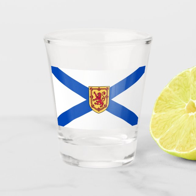 Flag of Nova Scotia (Canadian Province) Shot Glass (Front)