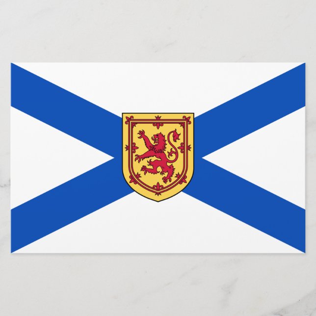 Flag of Nova Scotia (Canadian Province) Stationery (Front)
