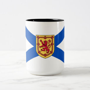 Flag of Nova Scotia (Canadian Province) Two-Tone Coffee Mug