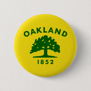 Flag of Oakland, California 6 Cm Round Badge