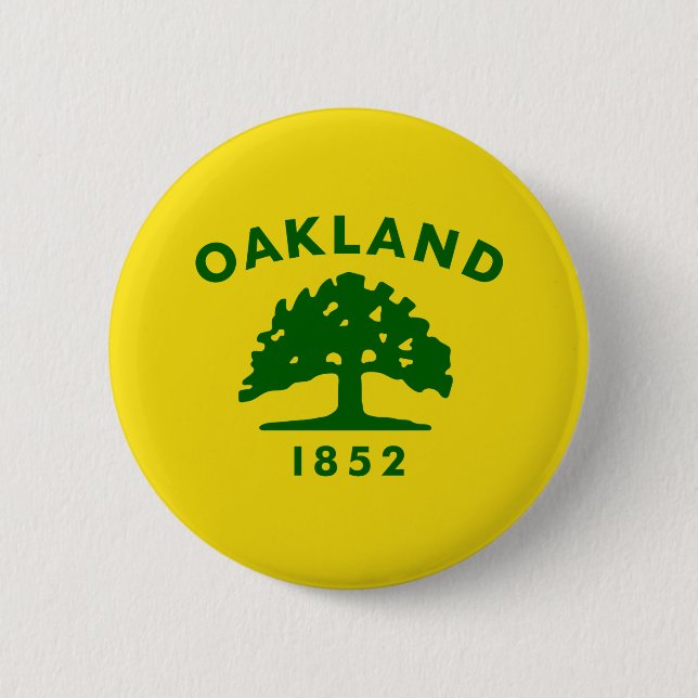 Flag of Oakland, California 6 Cm Round Badge (Front)