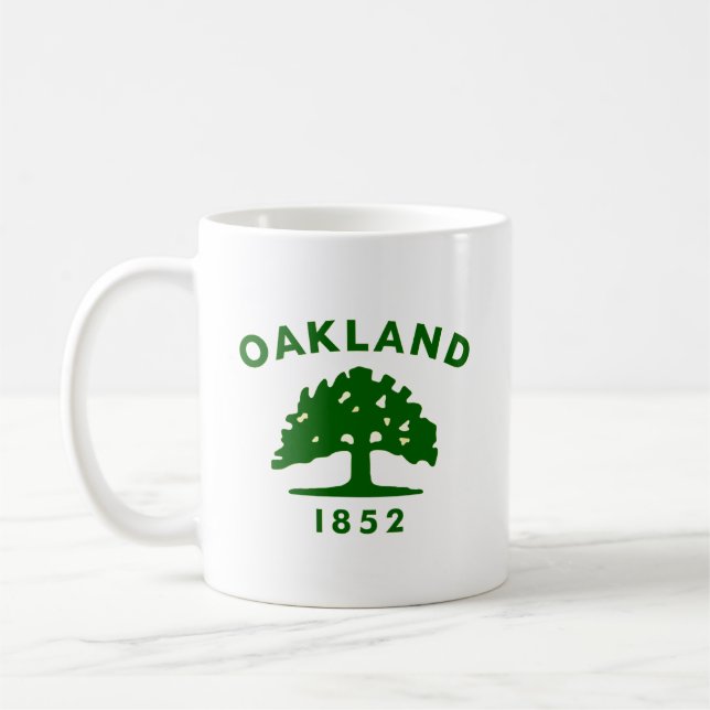 Flag of Oakland, California Coffee Mug (Left)