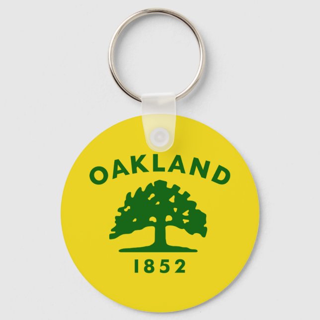 Flag of Oakland, California Key Ring (Front)