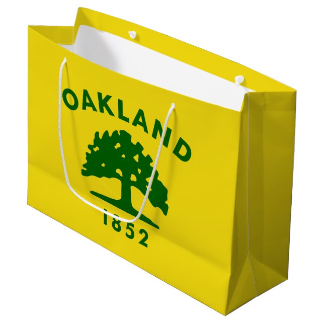 Flag of Oakland, California Large Gift Bag (Front Angled)