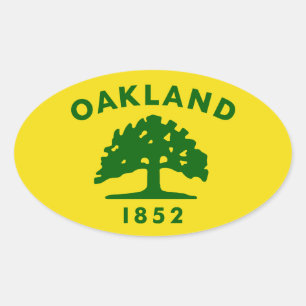 Flag of Oakland, California Oval Sticker
