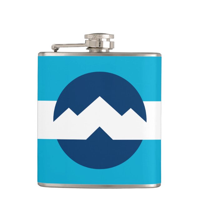 Flag of Ogden, Utah Hip Flask (Front)