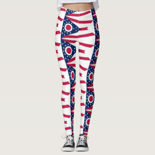 Flag of Ohio, American state flag Leggings
