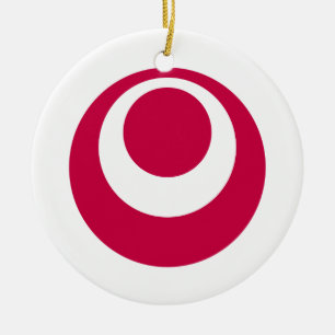 Flag of Okinawa Prefecture Ceramic Tree Decoration