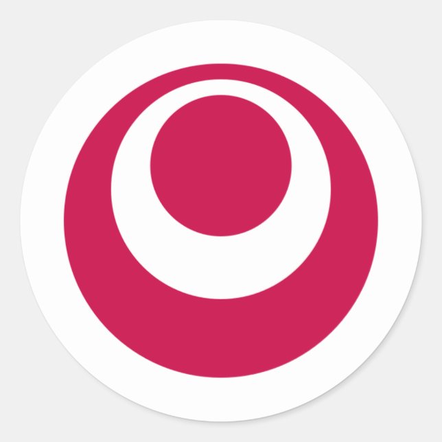 Flag of Okinawa Prefecture Classic Round Sticker (Front)