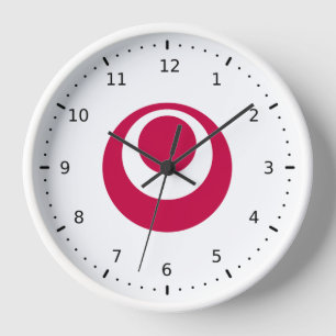 Flag of Okinawa Prefecture, Japan Clock