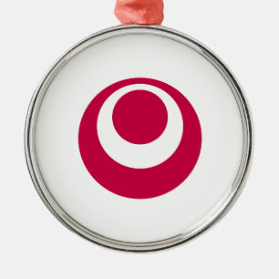 Flag of Okinawa Prefecture, Japan Metal Tree Decoration