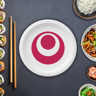 Flag of Okinawa Prefecture, Japan Paper Plate