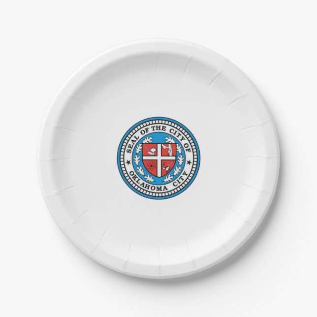 Flag of Oklahoma City (Oklahoma) Paper Plate (Front)