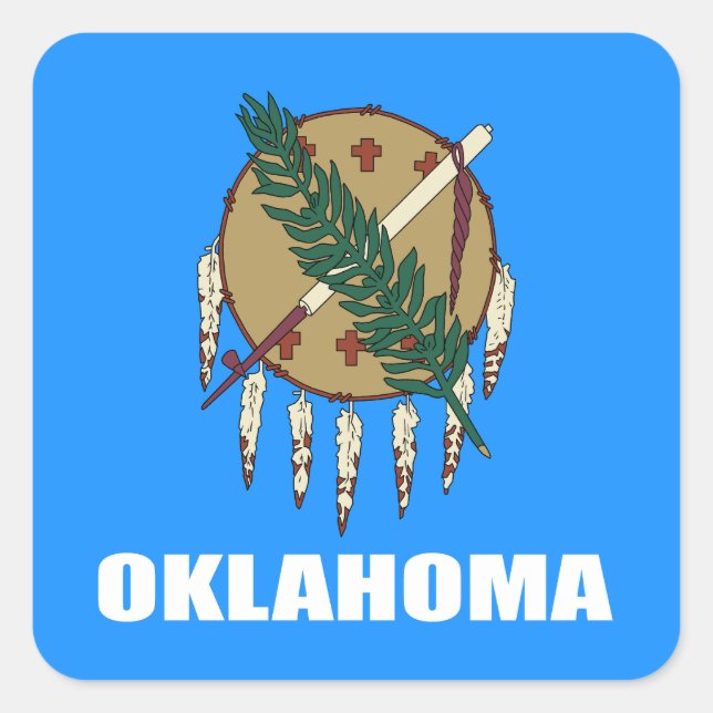 Flag of Oklahoma  Square Sticker (Front)