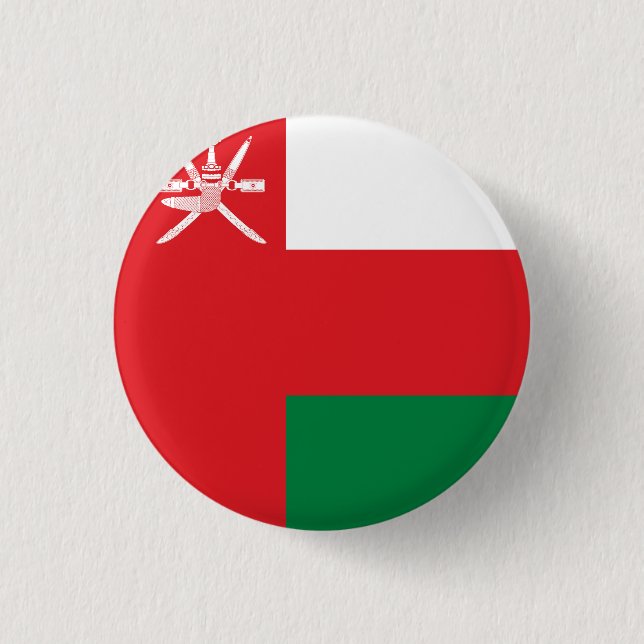 Flag of Oman 3 Cm Round Badge (Front)