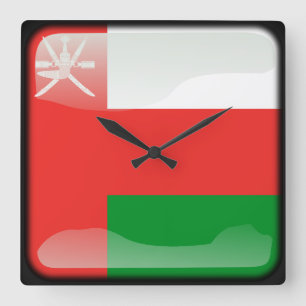 Flag of Oman Square Wall Clock