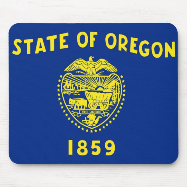 Flag of Oregon Mouse Mat (Front)