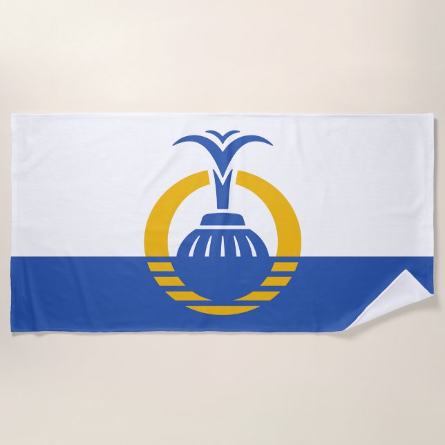 Flag of Orlando (City in Florida, USA) Beach Towel (Front)