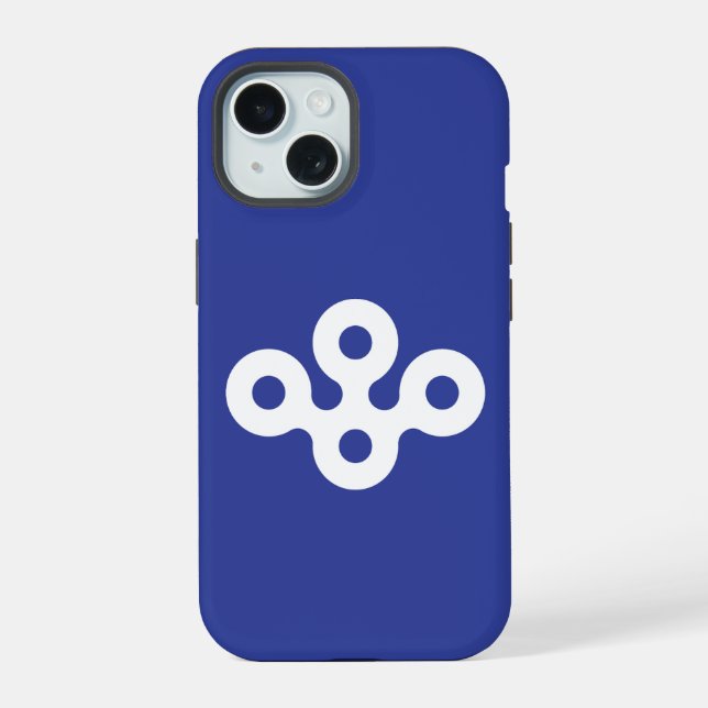 Flag of Osaka Prefecture, Japan iPhone 15 Case (Back)