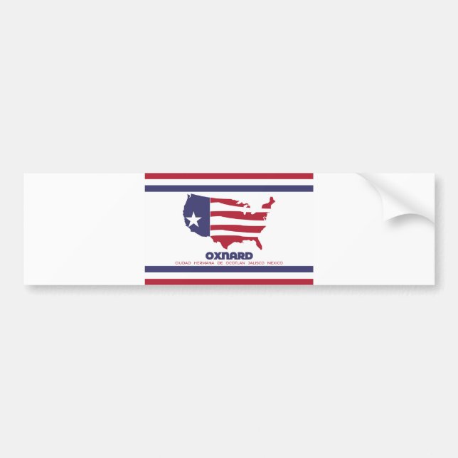 Flag of Oxnard (California) Bumper Sticker (Front)