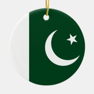 Flag of Pakistan Ceramic Tree Decoration