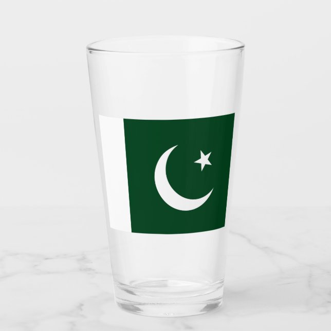 Flag of Pakistan Glass (Front)