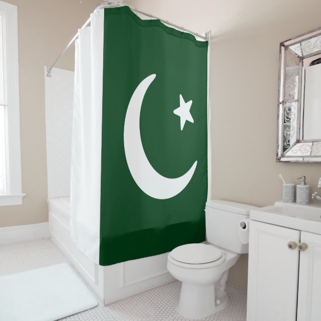 Flag of Pakistan Shower Curtain (In Situ)