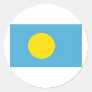 Flag of Palau Classic Round Sticker
