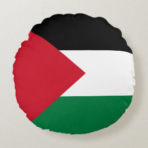 Flag of Palestine Round Cushion