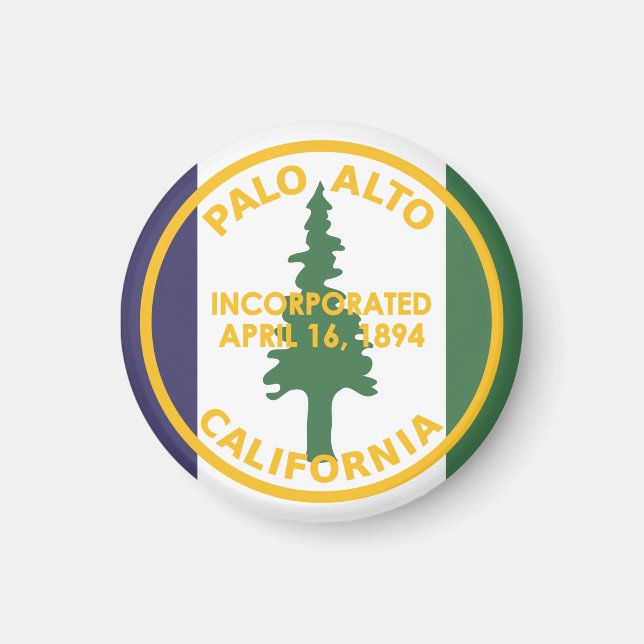 Flag of Palo Alto, California Magnet (Front)
