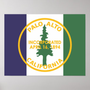 Flag of Palo Alto, California Poster
