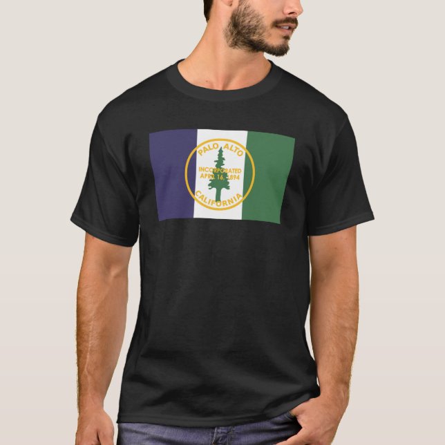 Flag of Palo Alto, California T-Shirt (Front)
