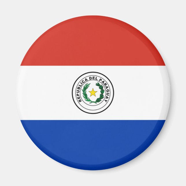 Flag of Paraguay - Bandera de Paraguay Magnet (Front)