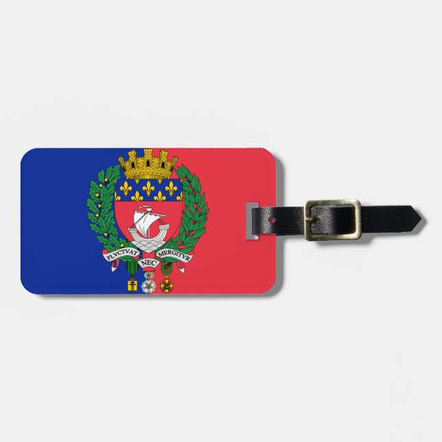 Flag of Paris, France  Luggage Tag (Front Horizontal)