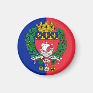Flag of Paris, France Magnet