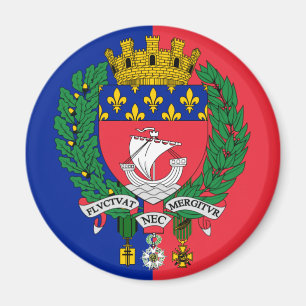 Flag of Paris, France Magnet