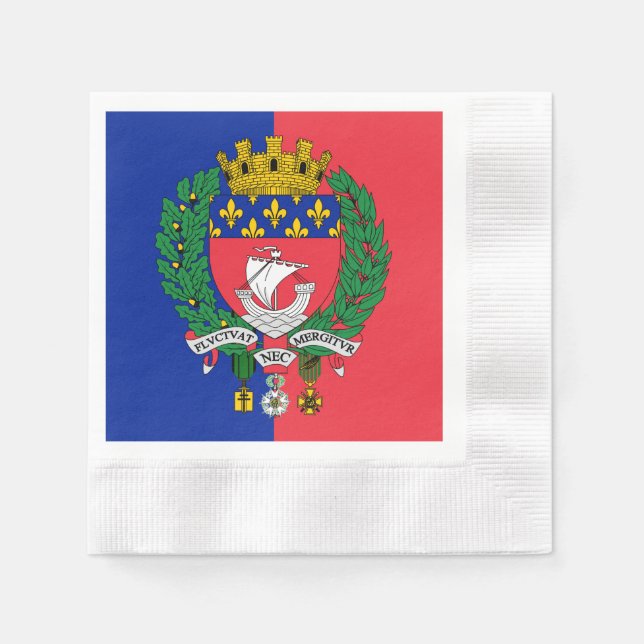 Flag of Paris, France Napkins (Front)
