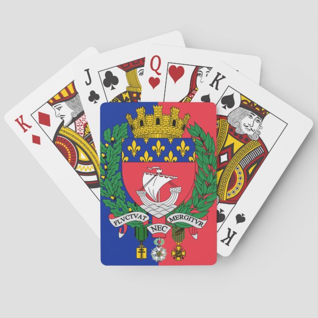 Flag of Paris, France Playing Cards (Back)