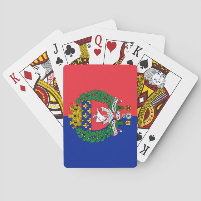 Flag of Paris (France) Playing Cards (Back)