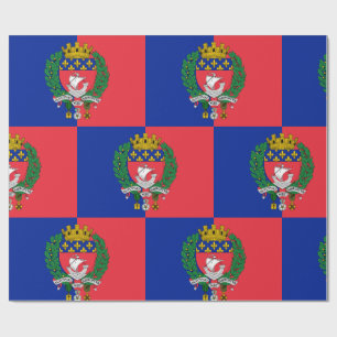 Flag of Paris, France Wrapping Paper