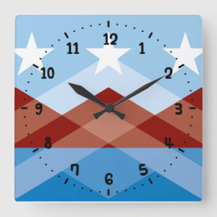 Flag of Peoria, Arizona Square Wall Clock