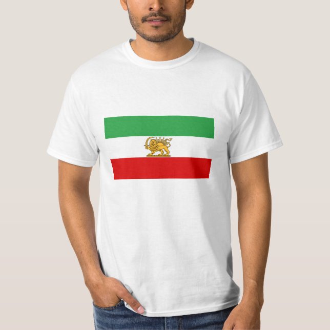 Flag of Persia / Iran (1964-1980) -  شیر و خورشید T-Shirt (Front)