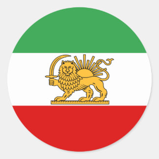 Flag of Persia / Iran (1964-1980) Classic Round Sticker