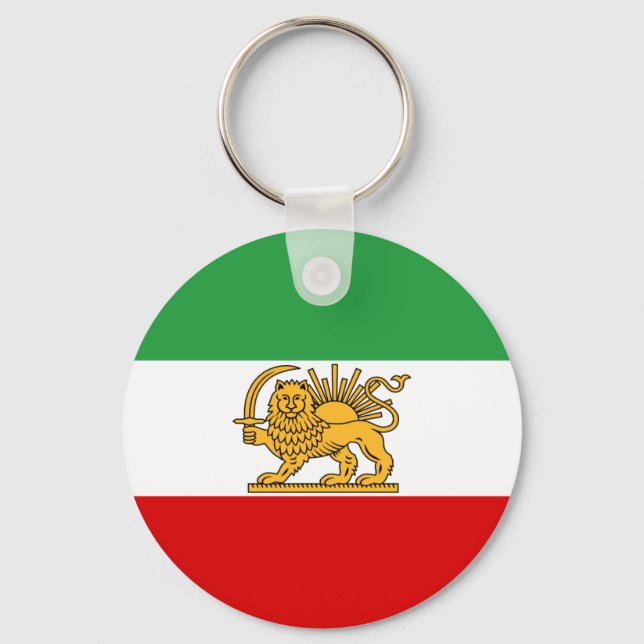 Flag of Persia / Iran (1964-1980) Key Ring (Front)