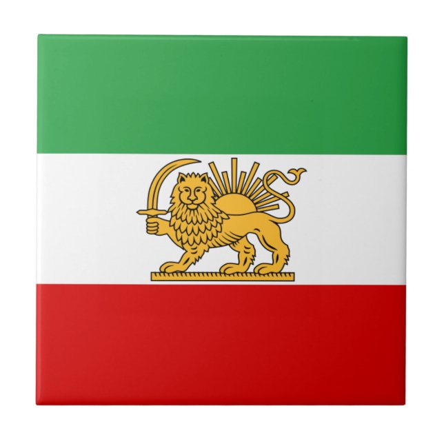 Flag of Persia / Iran (1964-1980) Tile (Front)
