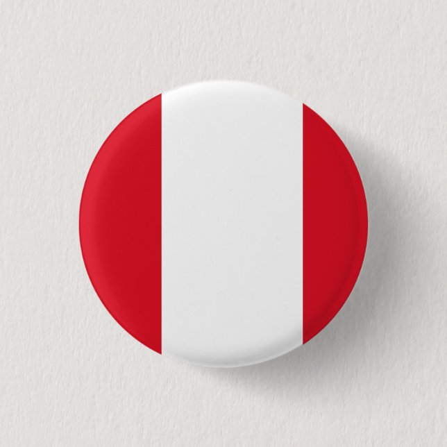 Flag of Peru 3 Cm Round Badge (Front)