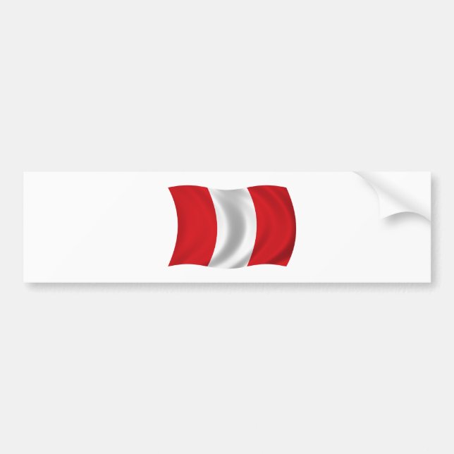 Flag of Peru Bumper Sticker (Front)