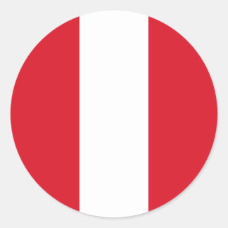 Flag of Peru Classic Round Sticker